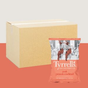 24x Tyrrells Posh Prawn Cocktail Crisps 40g