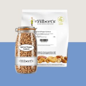 1x Mr Filberts Salt & Pepper Cashews 1.5kg Bulk Bag