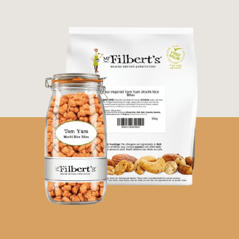 1x Mr Filberts Thai Tom Yum Mochi Bites Bulk Bag 500g