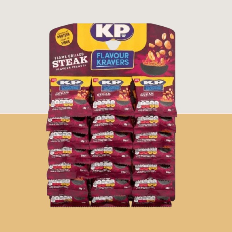 21x KP Flame Grilled Steak Flavour Peanuts Pub Card