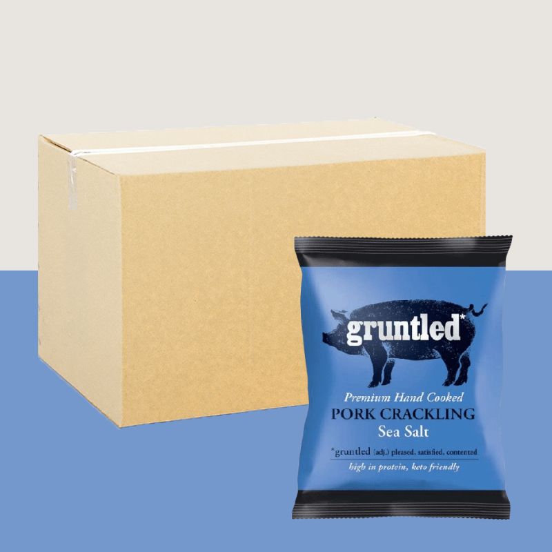 20x Gruntled Sea Salt Pork Crackling 25g