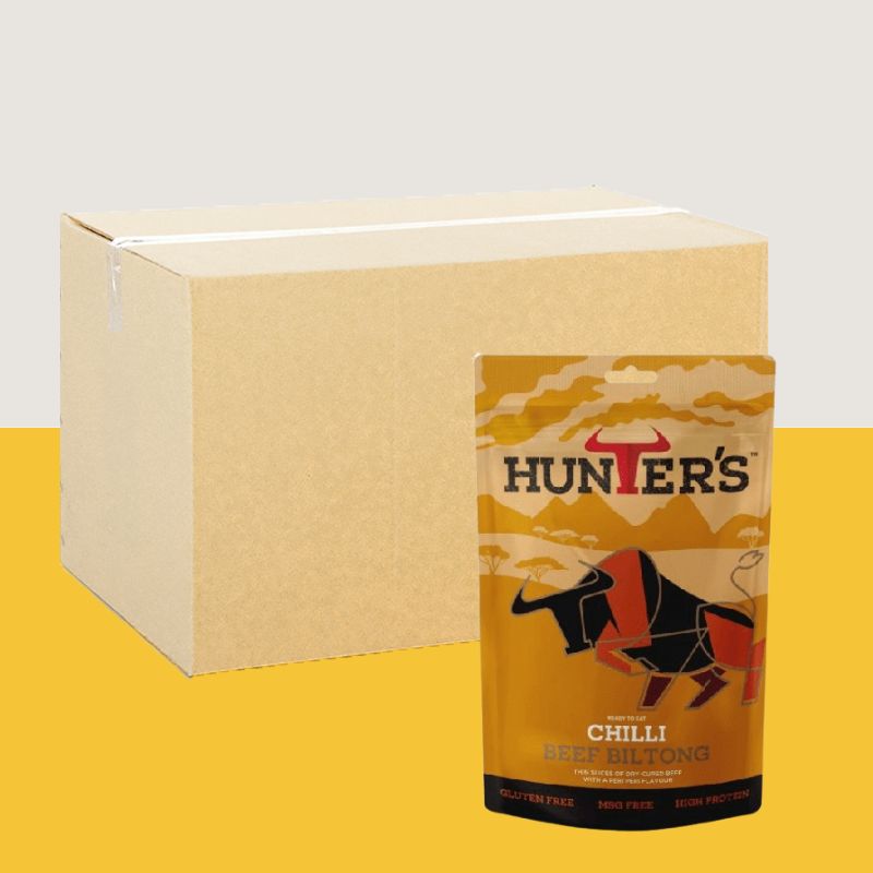 10x Hunters Chilli Beef Biltong 28g