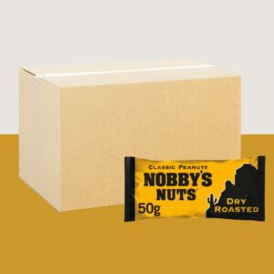 24x Nobbys Dry Roasted Peanuts Case 50g
