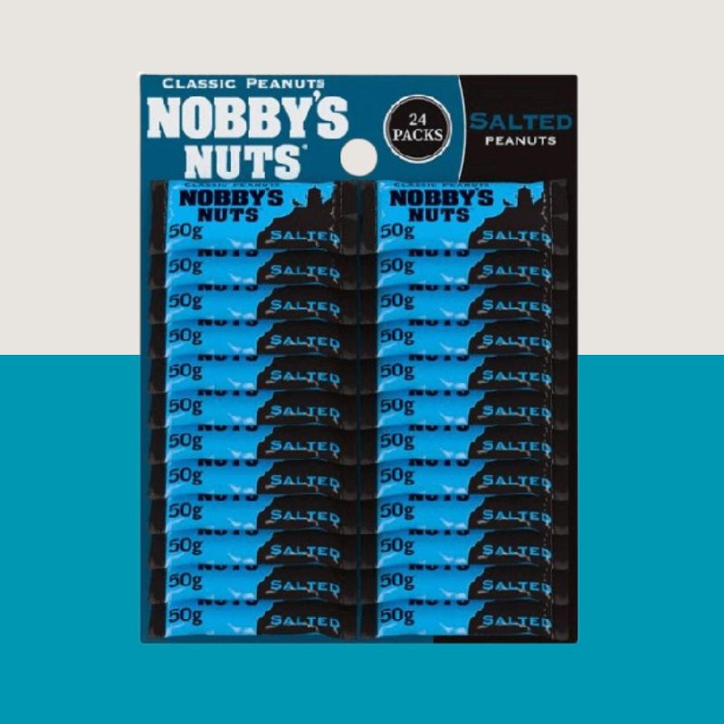 24x Nobbys Salted Peanuts Card 50g