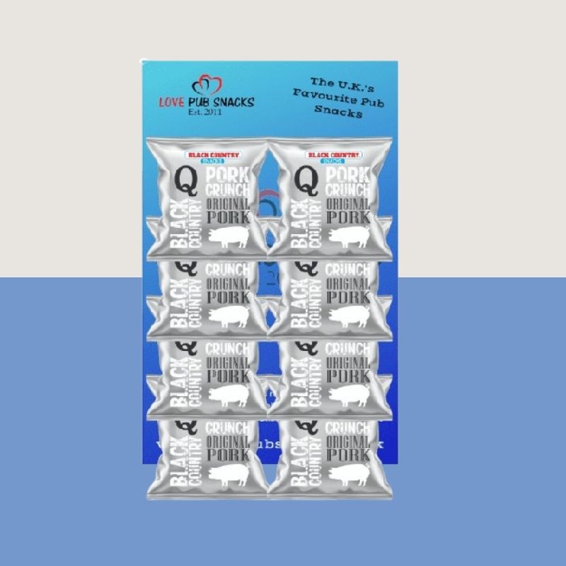 8x Q Pork Crunch Original 30g Carded