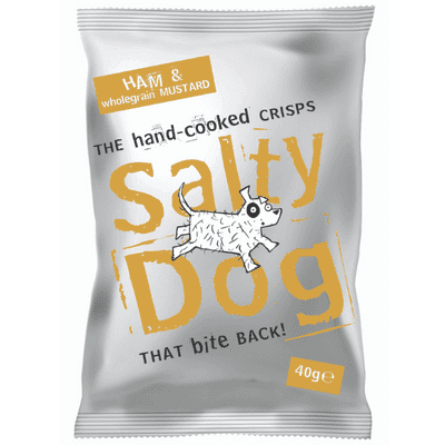 SALTY DOG Ham & Whole Grain Mustard Crisps 24x40g