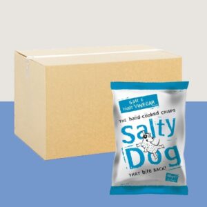 24x Salty Dog Sea Salt & Malt Vinegar Crisps 40g