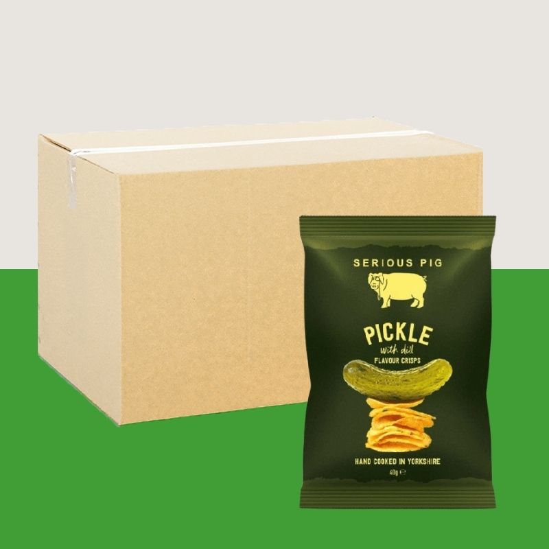 24x Serious Pig Pickle with Dill Flavour Crisps 40g