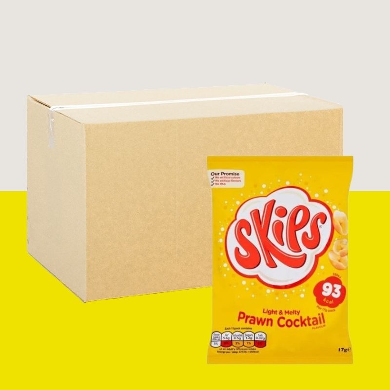24x Skips Tangy Prawn Cocktail Crisps 17g