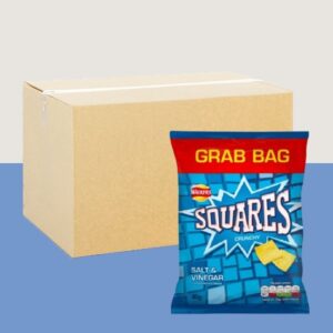 32x Walkers Squares Salt & Vinegar Crisps Grab Bag 40g