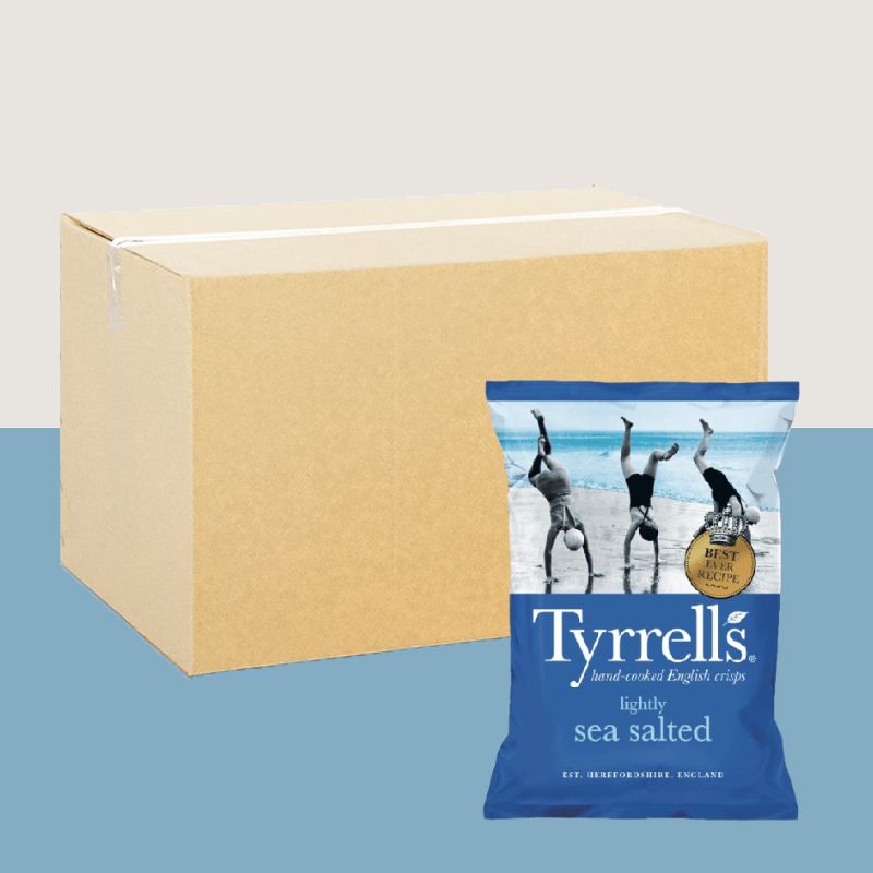 24x Tyrrells Lightly Sea Salted Crisps 40g