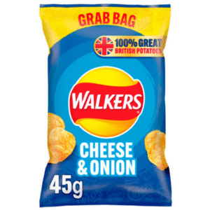 WALKERS Cheese & Onion Crisps Grab Bag 45g