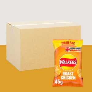 32x Walkers Roast Chicken Crisps Grab Bag 45g