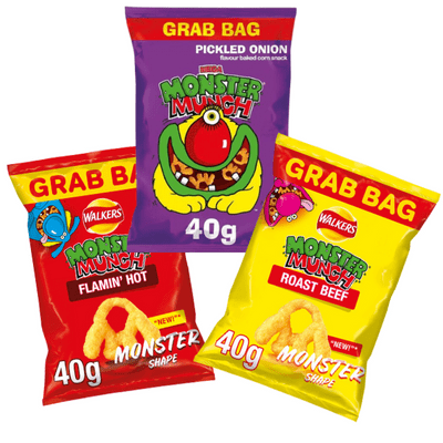 WALKERS Monster Munch Snacks Mixed Snacks 35x40g