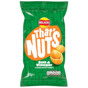 WALKERS That's Nuts Salt & Vinegar Coated Peanuts Case