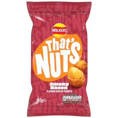 WALKERS That’s Nuts Smoky Bacon Coated Peanuts Case