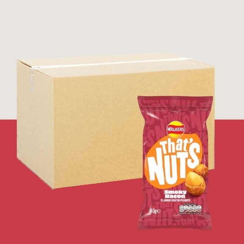 20x Walkers That’s Nuts Smoky Bacon Coated Peanuts 40g