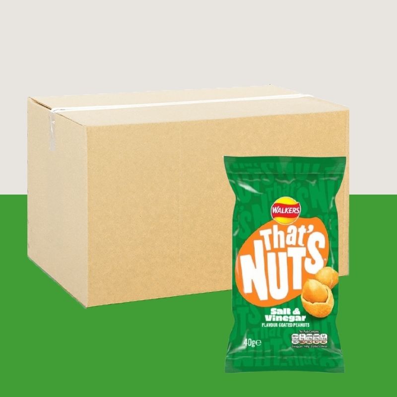 20x Walkers That’s Nuts Salt & Vinegar Coated Peanuts 40g