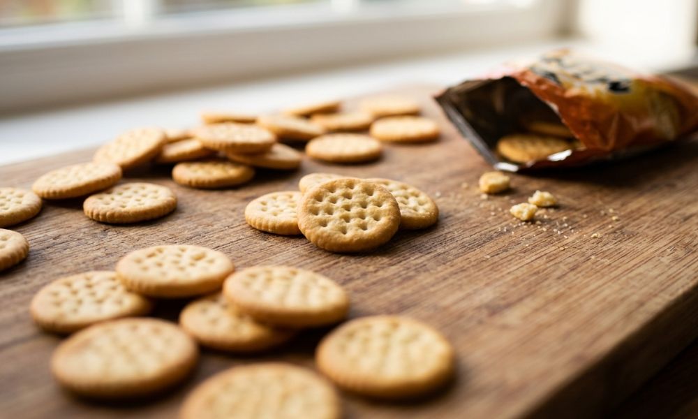 mini cheddars on table