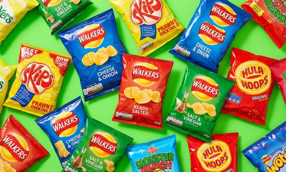 selection of vegan crisps