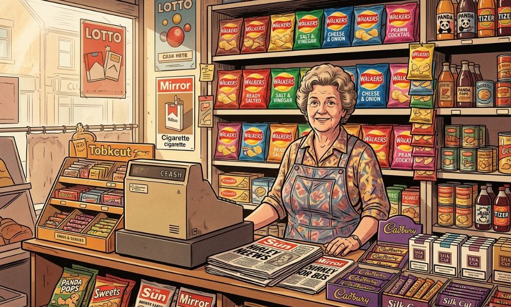 walkers crisps being sold in a cornershop