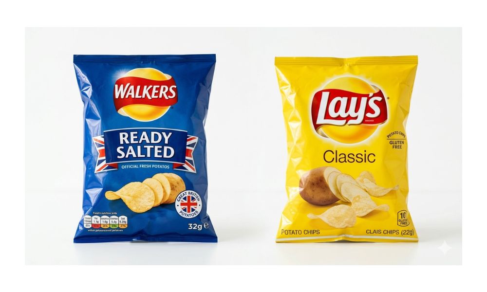 Walkers crisps vs Lay's β the same parent company, different packaging