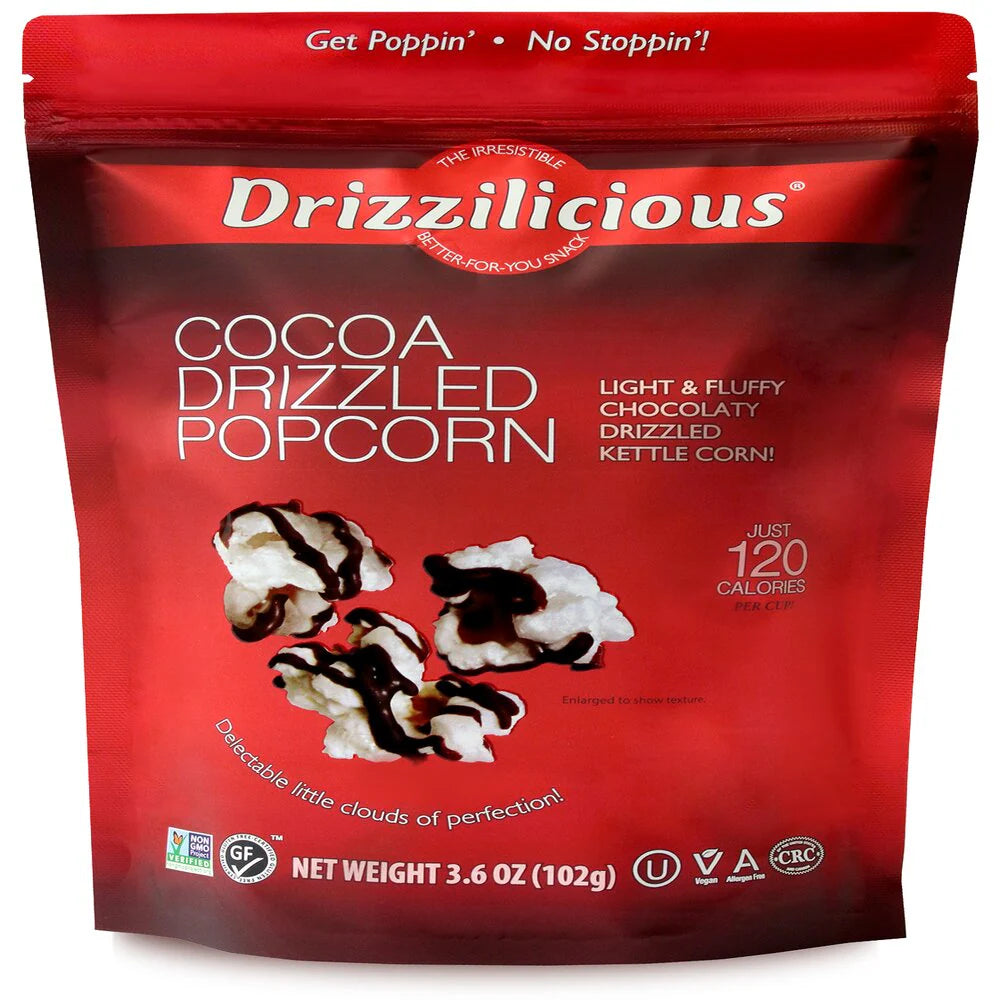Drizzilicious Cocoa Drizzled Popcorn 102g  BEST BEFORE 25th NOVEMBER 2025