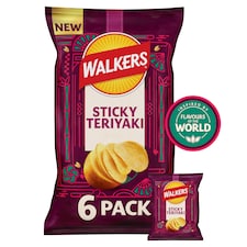 Walkers Sticky Teriyaki Multipack Crisps 6 x 25g