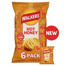 Walkers Hot Honey Crisps 6 x 25g