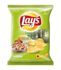 Lays Creamy Forest Mushroom Crisps Bag 130g