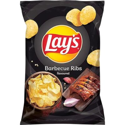 Lays BBQ Ribs Crisps Bag 130g