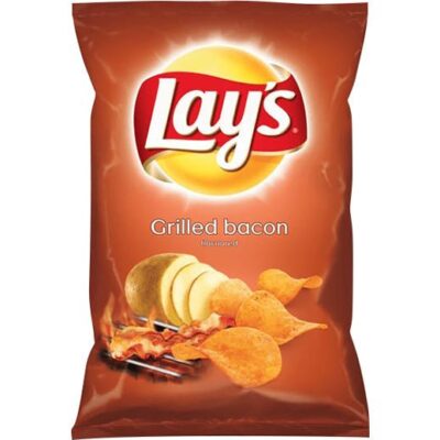 Lays Grilled Bacon Crisps Bag 140g