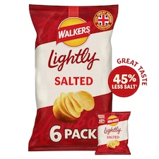 Walkers Lightly Salted 6x25g