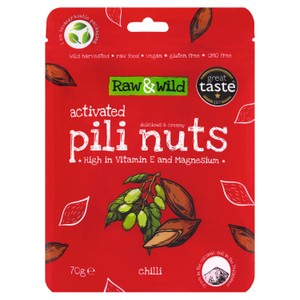 Raw & Wild Activated Pili Nuts Chili Organic