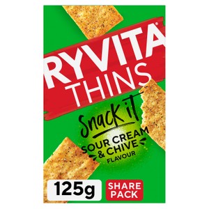 Ryvita Snack It Thins Sour Cream and Chive Flatbread Snacks