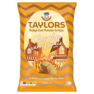 Taylors Chip Shop Curry Sauce Flavour Ridge Cut Potato Crisps