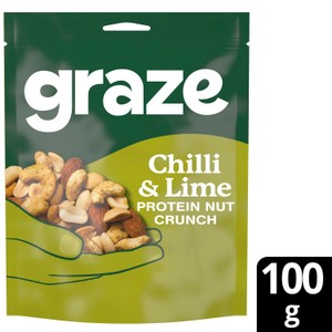 Graze Chilli & Lime Protein Mixed Nuts Crunch Sharing Bag Snack 100g