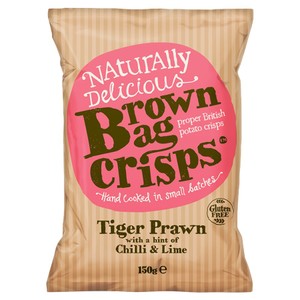 Brown Bag Tiger Prawn with Chilli and Lime potato crisps