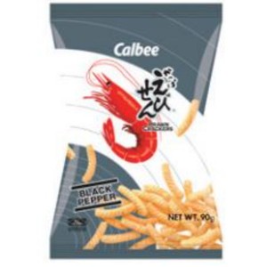 Calbee Prawn Crackers Black Pepper Flavour