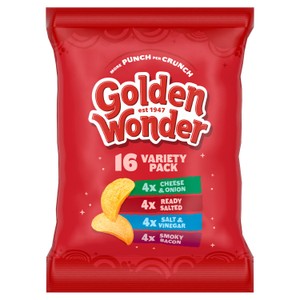 Golden Wonder Crisps Variety Pack 16 x 25g