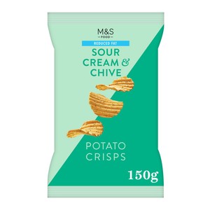 M&S Reduced Fat Sour Cream & Chive Crisps