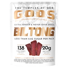 THE TEMPLES OF OUR GODS Extra Tender Beef Biltong 55g