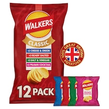 Walkers Classic Variety Multipack Crisps 12x25g