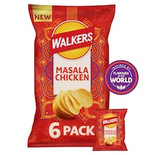 Walkers Masala Chicken Multipack Crisps 6 x 25g