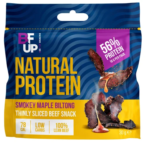 Beef Up Snacks Smokey Maple Biltong Premium Marinated Lean Beef