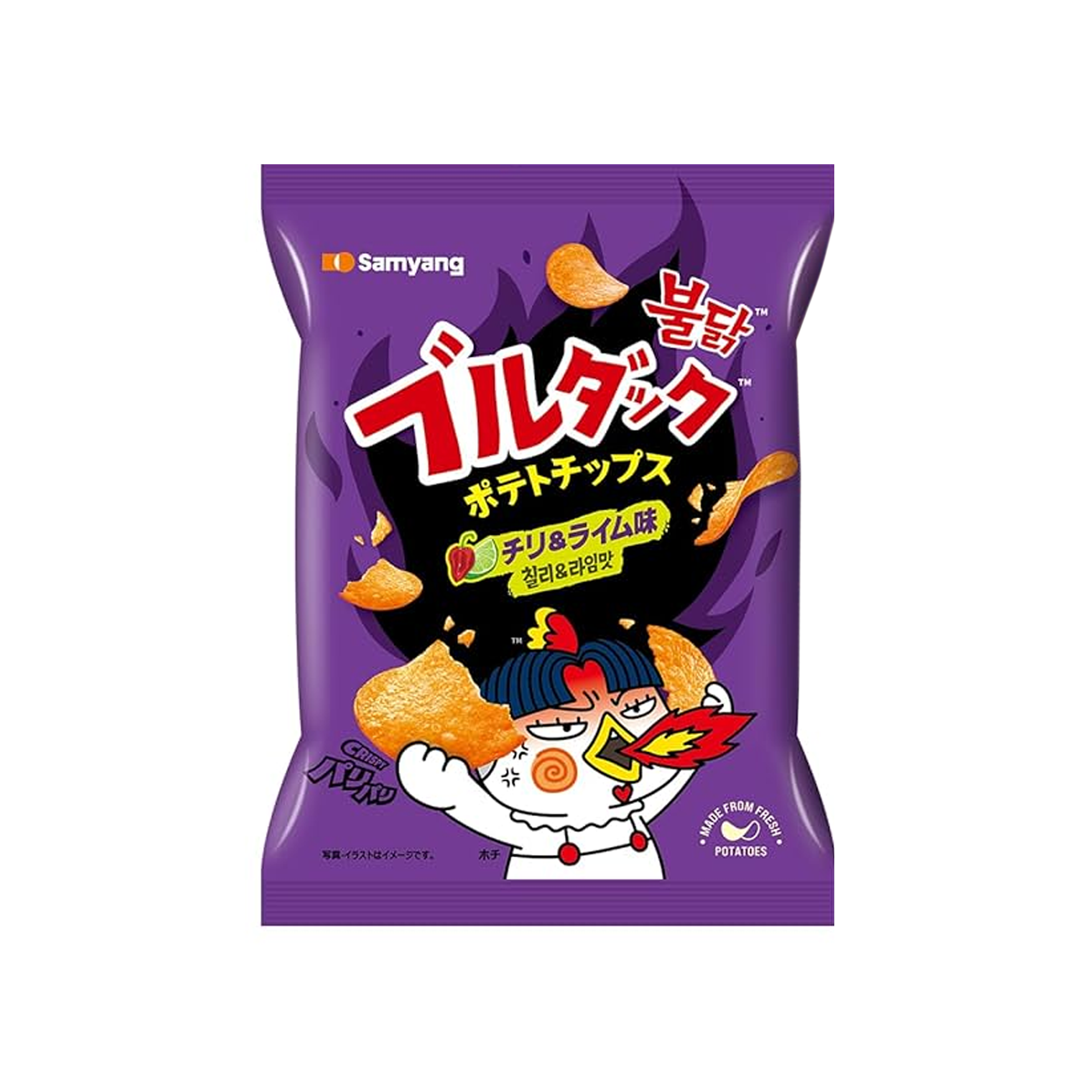Buldak Chilli and Lime Potato Crisps 55g