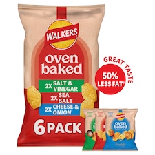 Walkers Baked Variety Multipack Crisps 6x22g