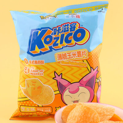 Panpan Pokemon Crispy Corn Potato Chips Cheese Flavour 100g