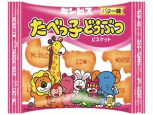 Ginbis Japanese Snack Tabekko Animal Butter Flavour 23g