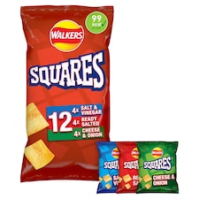 Walkers Squares Variety Multipack Crisps 12x22g